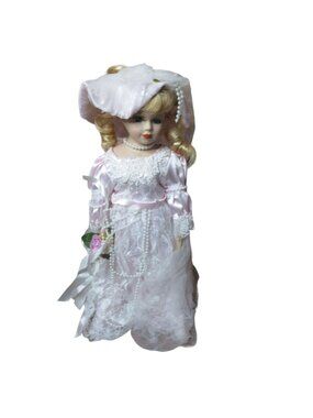 UniQue Porcelain Doll Collection Bride 16"  -  Cherry #16304B